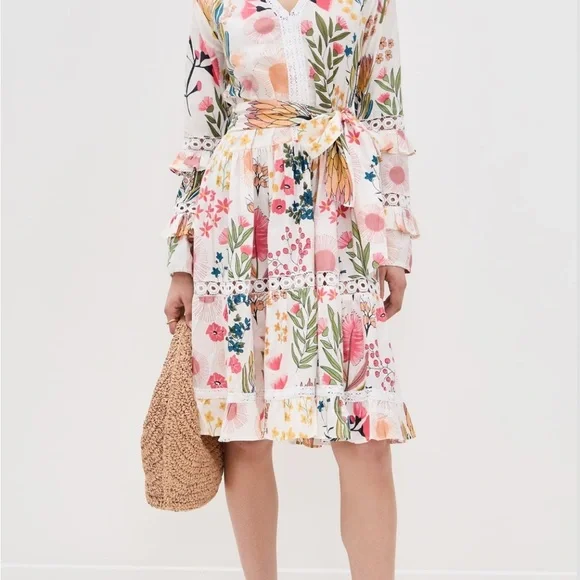 Guadalupe Design
Madelyn Short Dress Floral Print Ruffle Dress - Picture 3 of 7